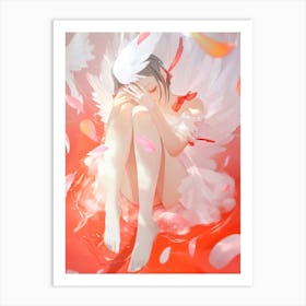 Manga Angel Art Print