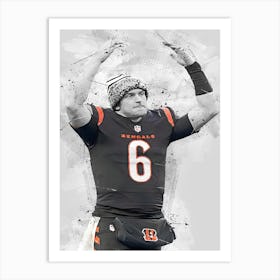 Jake Browning Cincinnati Bengals Art Print