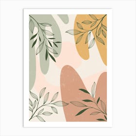 Abstract Leaf Pattern 3 Art Print