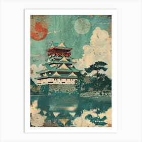 Nijo Castle Japan Mid Century Modern Art Print