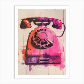 Pink Telephone Art Print