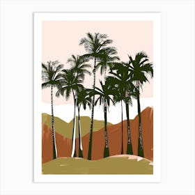 Palm Trees In The Desert Art Print