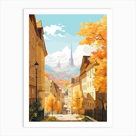 Bern In Autumn Fall Travel Art 4 Art Print