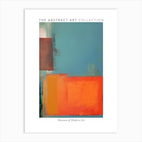 Red And Blue Abstract Painting 3 Exhibition Poster Art Print