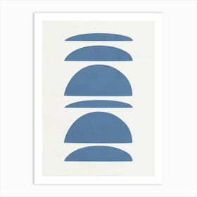 Blue Abstract Art - 01 Art Print