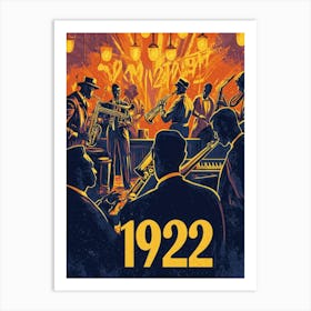 Aihrgdesign A Vintage Art Poster Celebrating The Jazz Age In 5 Art Print