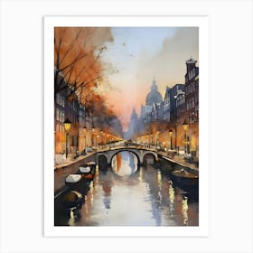 Amsterdam At Dusk 4 Art Print