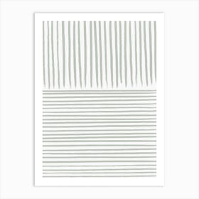 Minimal Lines 1 Sage Green Art Print