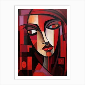 Cubist Abstract Geometric Illustration 3 Art Print