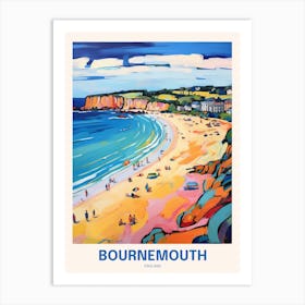 Bournemouth England 3 Uk Travel Poster Art Print