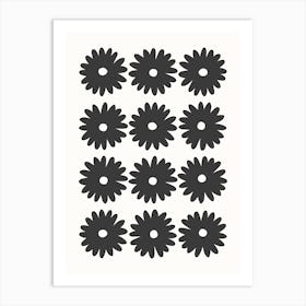 Daisy Black & White Art Print