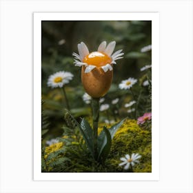 Egg Flower in Nature Art Print