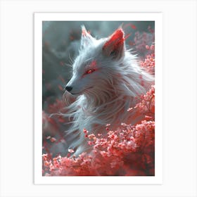 Beautiful Fantasy White Fox 25 Art Print