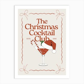 The Christmas Cocktail Club | Christmas Martini 2 Art Print