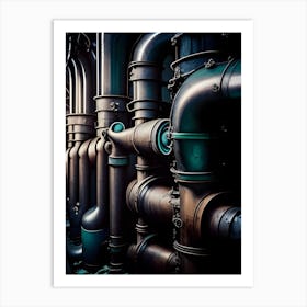 Pipework with Nitrogen Art Print