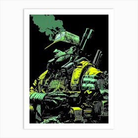 Soldier With A Gun 2 Art Print