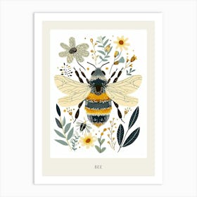 Colourful Insect Illustration Bee 13 Poster Art Print