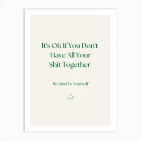 Daily Reminder Retro Quote  Art Print