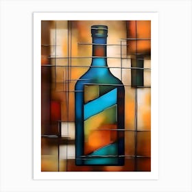 Stained Glass Bottles (3) Art Print