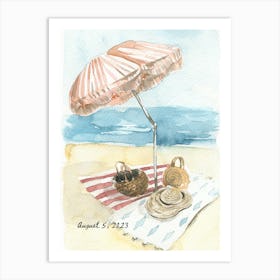 Beach Umbrella Art Print