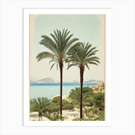 Cala Varques Beach Mallorca Spain Vintage Art Print