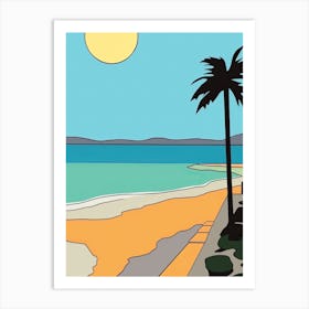 Minimal Design Style Of Miami Beach, Usa 4 Art Print