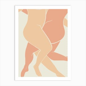 Figurative Love Peach_2670654 Art Print