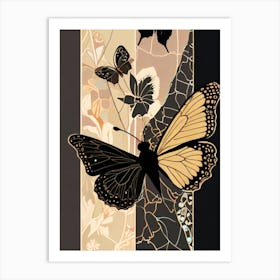 Butterflies And Flowers 2 Art Print