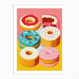 Donuts Vintage Illustration 6 Art Print