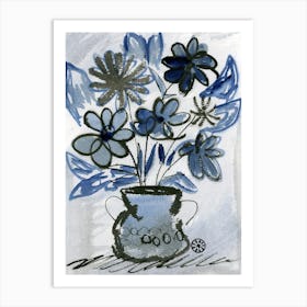 Blue Flowers Art Print