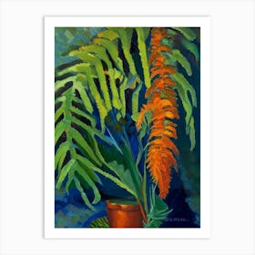 Tassel Fern Cézanne Style Art Print