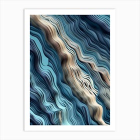 Abstract Wave Pattern Art Print