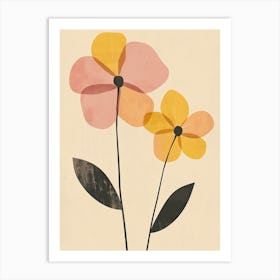 New York Flower Market Boho Minimalist Style 1 Art Print