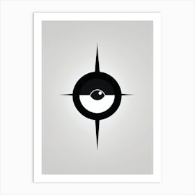 Eye Of The Compass Pokemon Black And White Pokedex Art Print