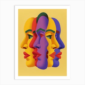 Four Faces 5 Art Print