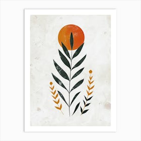 Orbiting Echoes Of Vibrant Horizons Mid Century Style Art Print