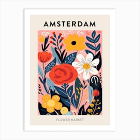 Flower Market Poster Amsterdam Netherlands 2 Art Print