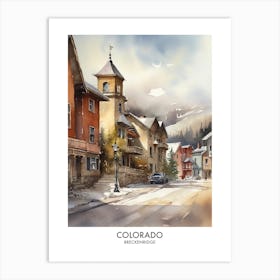 Breckenridge Colorado 1 Watercolor Travel Poster Art Print