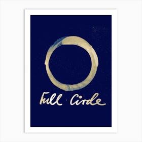 Full Circle 1 Blue Art Print