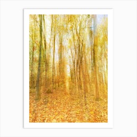 Corridor Of Autumn Leaves Art Print