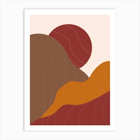 Abstract Mountain Painting Art Print