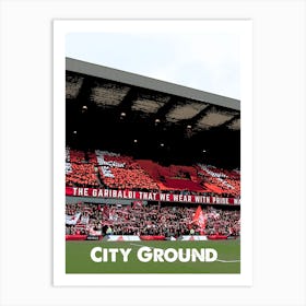 City Ground, Nottingham Forrest, Stadium, Football, Art, Soccer, Wall Print, Art Print Art Print