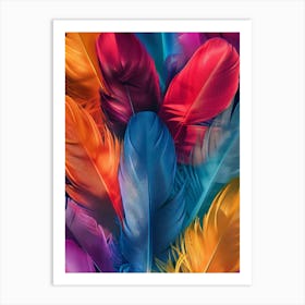 Colorful Feathers 7 Art Print