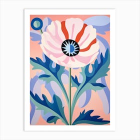 Anemone 5 Hilma Af Klint Inspired Pastel Flower Painting Art Print