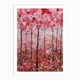 Pink Trees 1 Art Print