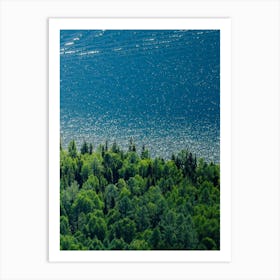 Aerial View Of Lake Michigan Art Print