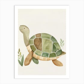 Charming Nursery Kids Animals Turtle 1 Art Print