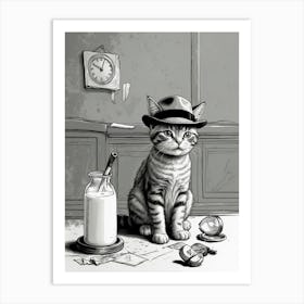 Cat In A Hat Art Print