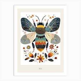 Colourful Insect Illustration Bee 2 Poster Art Print