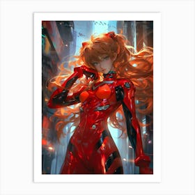 Anime Asuka Neon Genesis Evangelion 1 Art Print